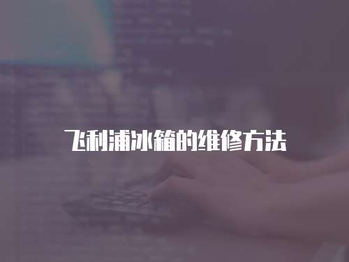 飛利浦冰箱的維修方法