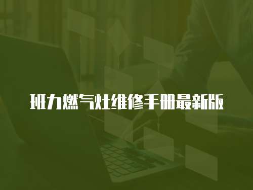 班力燃氣灶維修手冊最新版