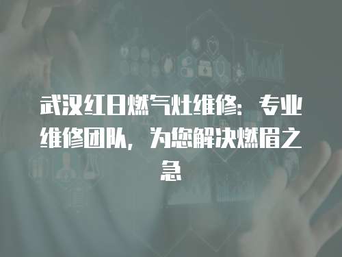 武漢紅日燃?xì)庠罹S修：專業(yè)維修團(tuán)隊(duì)，為您解決燃眉之急