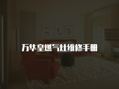萬華皇燃氣灶維修手冊