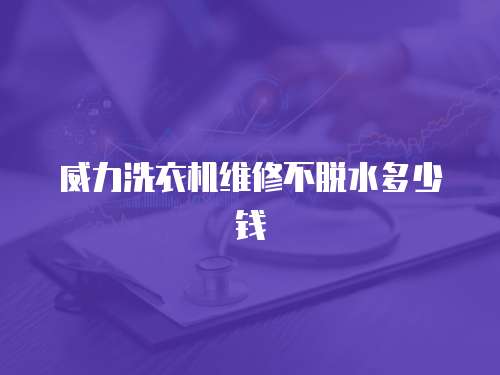 威力洗衣機維修不脫水多少錢