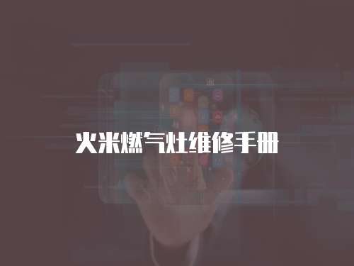 火米燃?xì)庠罹S修手冊