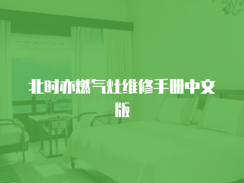 北時(shí)亦燃?xì)庠罹S修手冊中文版