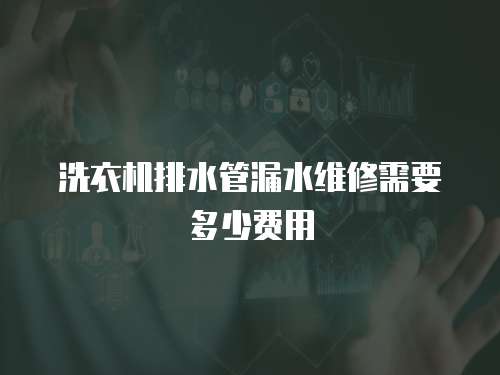 洗衣機排水管漏水維修需要多少費用