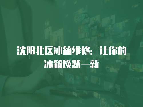 沈陽北區冰箱維修：讓你的冰箱煥然一新