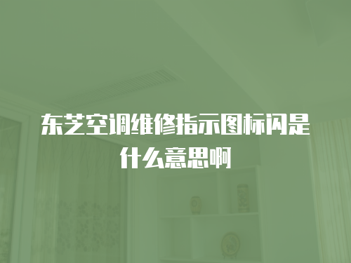 東芝空調(diào)維修指示圖標(biāo)閃是什么意思啊