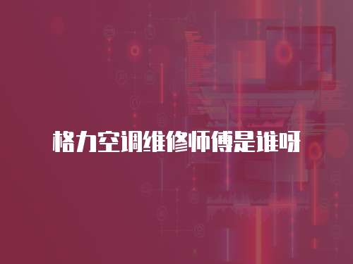 格力空調(diào)維修師傅是誰(shuí)呀