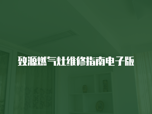 致源燃?xì)庠罹S修指南電子版