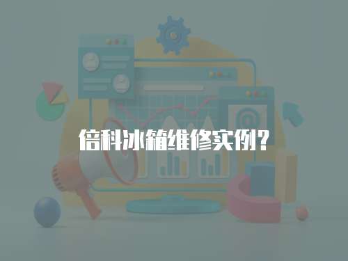 倍科冰箱維修實例？