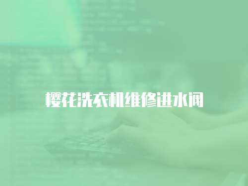 櫻花洗衣機維修進水閥