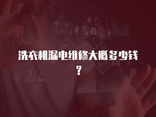 洗衣機漏電維修大概多少錢？