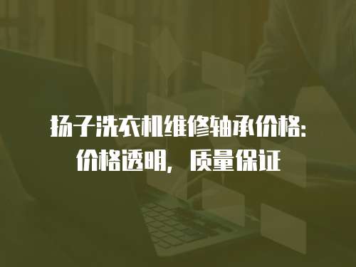 揚子洗衣機維修軸承價格：價格透明，質量保證