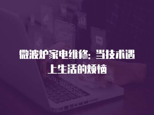 微波爐家電維修: 當技術遇上生活的煩惱