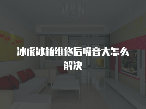 冰虎冰箱維修后噪音大怎么解決