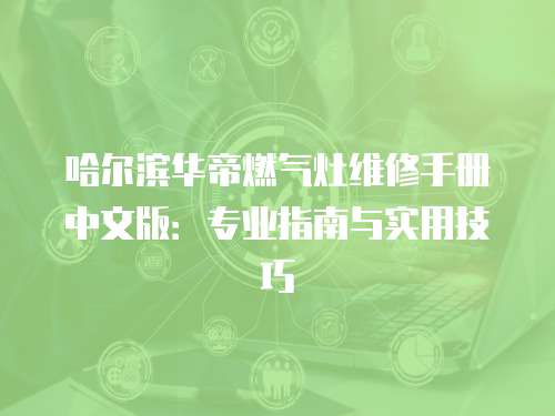 哈爾濱華帝燃氣灶維修手冊中文版：專業指南與實用技巧