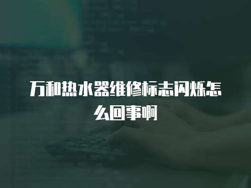 萬和熱水器維修標志閃爍怎么回事啊