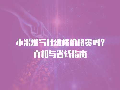 小米燃氣灶維修價格貴嗎？真相與省錢指南