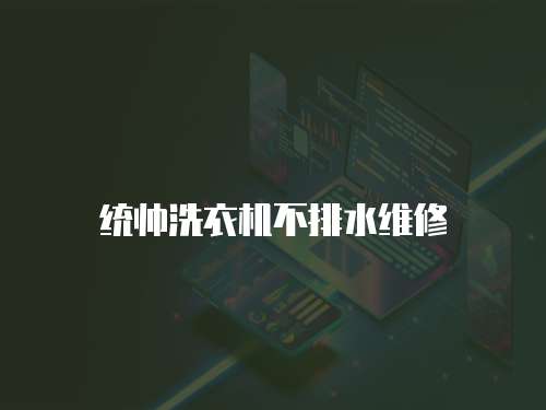 統(tǒng)帥洗衣機(jī)不排水維修