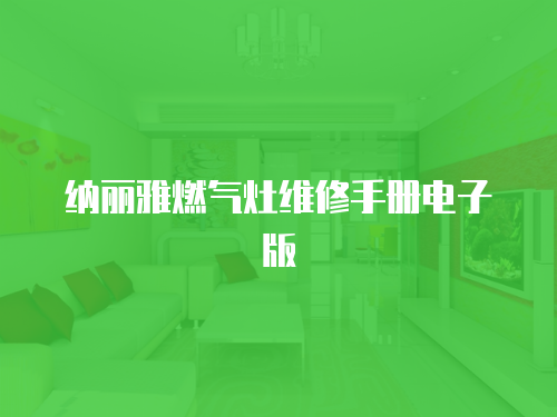 納麗雅燃?xì)庠罹S修手冊電子版