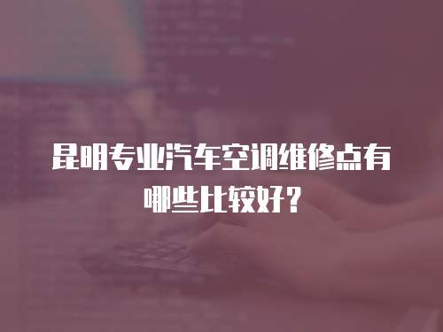 昆明專業(yè)汽車空調(diào)維修點(diǎn)有哪些比較好？