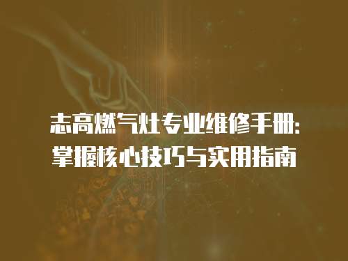 志高燃?xì)庠顚I(yè)維修手冊：掌握核心技巧與實(shí)用指南