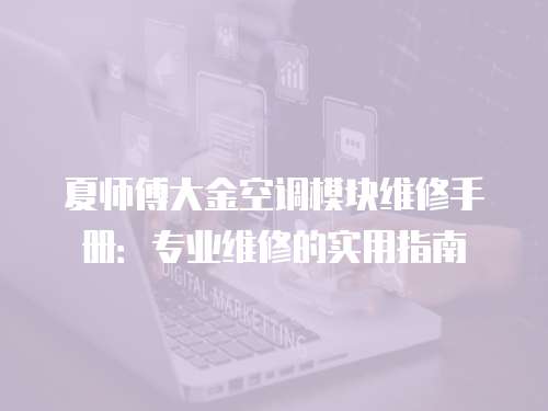 夏師傅大金空調(diào)模塊維修手冊：專業(yè)維修的實(shí)用指南