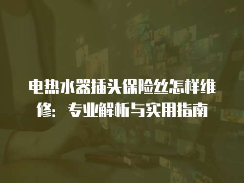 電熱水器插頭保險絲怎樣維修：專業(yè)解析與實用指南