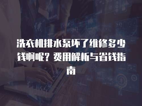 洗衣機排水泵壞了維修多少錢啊呢？費用解析與省錢指南