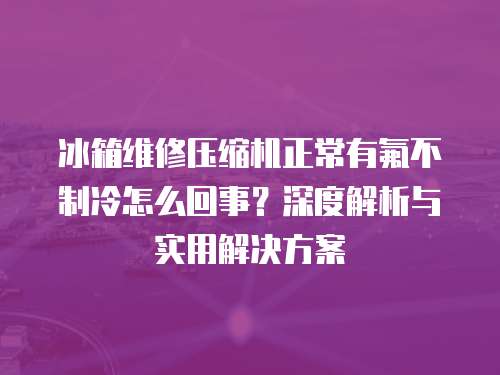 冰箱維修壓縮機正常有氟不制冷怎么回事？深度解析與實用解決方案