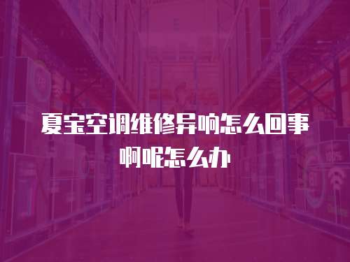 夏寶空調(diào)維修異響怎么回事啊呢怎么辦