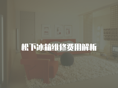 松下冰箱維修費用解析