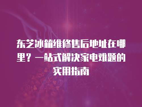 東芝冰箱維修售后地址在哪里？一站式解決家電難題的實(shí)用指南