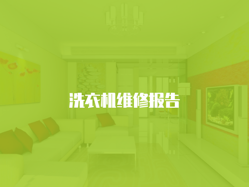 洗衣機(jī)維修報(bào)告