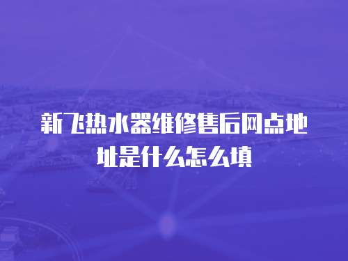 新飛熱水器維修售后網(wǎng)點地址是什么怎么填
