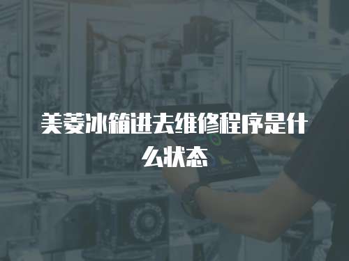 美菱冰箱進(jìn)去維修程序是什么狀態(tài)