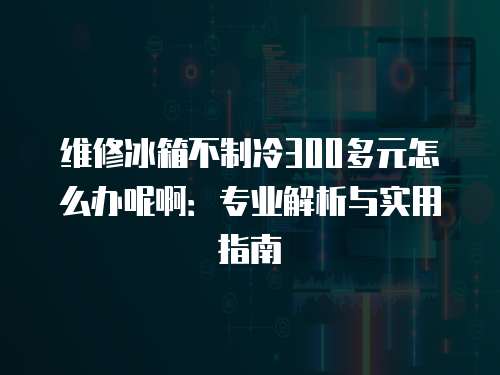 維修冰箱不制冷300多元怎么辦呢啊：專業解析與實用指南