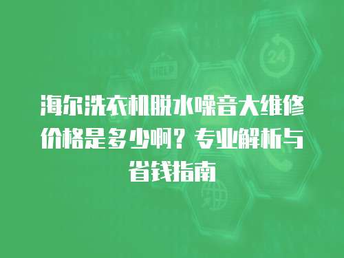 海爾洗衣機脫水噪音大維修價格是多少啊？專業解析與省錢指南