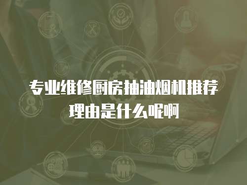 專業維修廚房抽油煙機推薦理由是什么呢啊