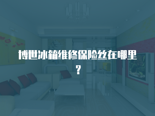 博世冰箱維修保險絲在哪里？